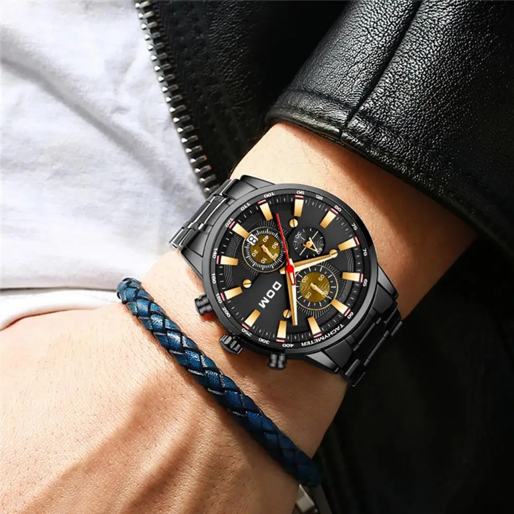 DOM Fashion watches men's watches creative men's watches luxury Stainless steel men's watches business waterproof sports M-1319