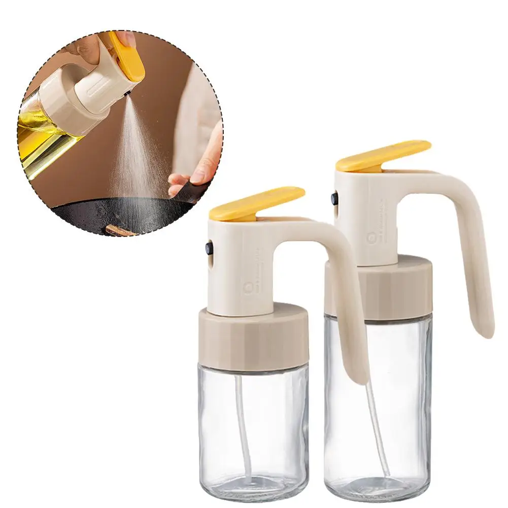 1 Pcs Oil Spray Kettle Spray Pour Dual Purpose Glass Oil Bottle Barbecue Camping Seasoning Bottle Household Kitchen Supplies