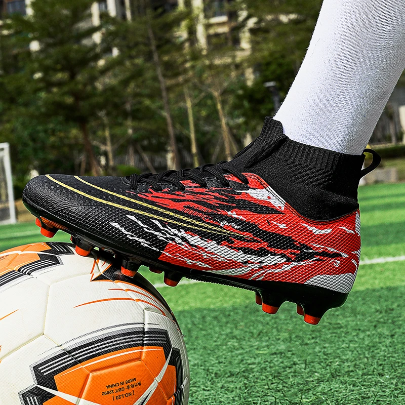 Unisex Hot-Selling Men's Soccer Shoes TF/FG Professional Non-Slip Training Football Boots Outdoor Grass Children's_voghion.com