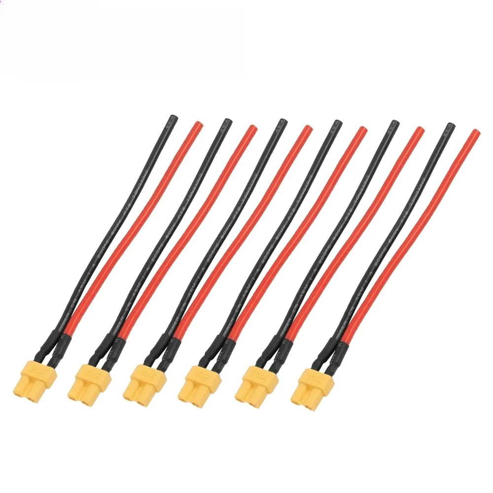 Lot De 5 Paires Connecteurs XT30 Mâle + Femelle VUNIVERSUM Avec Câble Silicone 16 AWG 10 Cm – Doré Pour Batterie Lipo Lot De 5 Paires Connecteurs XT30 Mâle + Femelle VUNIVERSUM Avec Câble Silicone 16 AWG 10 Cm – Doré Pour Batterie Lipo