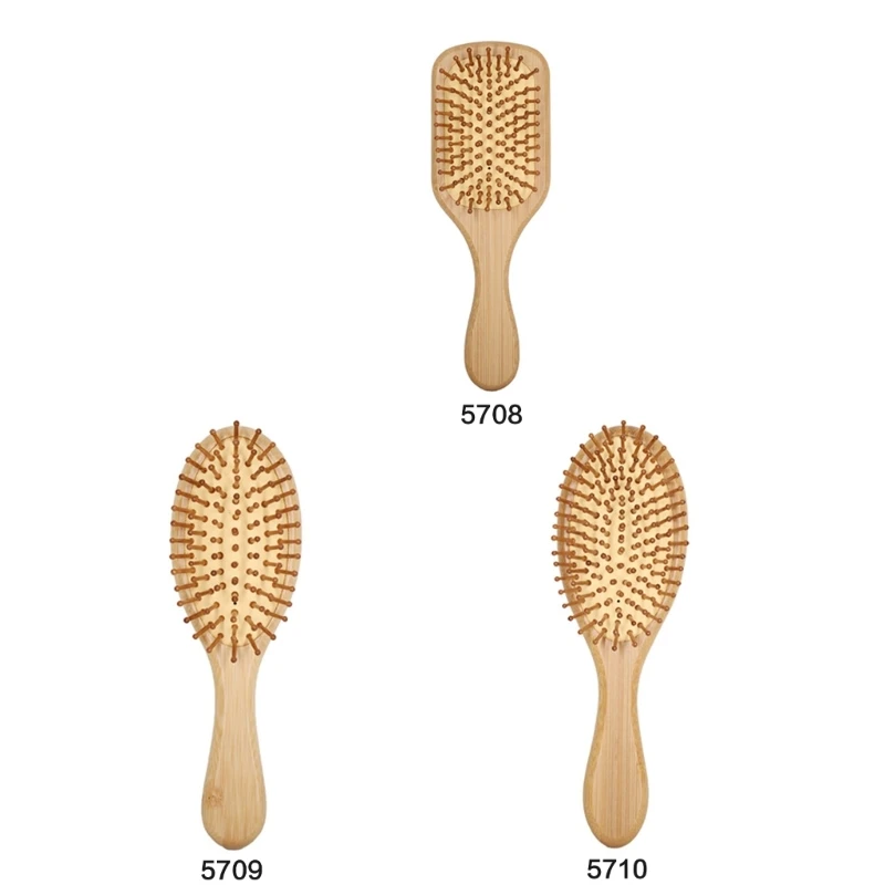 

Anti Static Hair Air Cushion Bamboo Hairbrush Wet Curly Detangle Comb Hairdressing Styling Massage Combs for Women Men