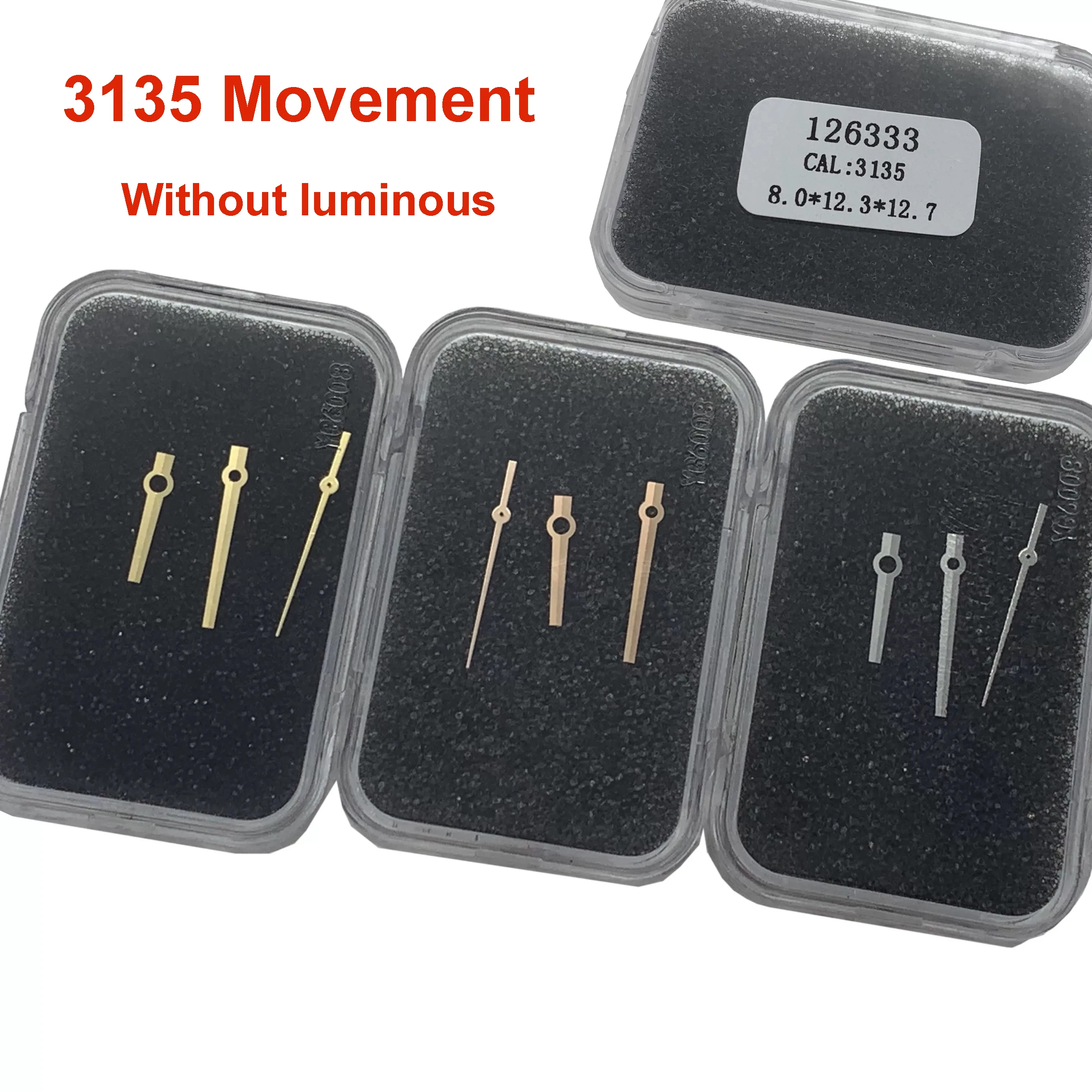 Elegant Silver, Gold & Rose Gold Watch Hands for Analog Mechanical Accessories - Non-Luminous Finish
