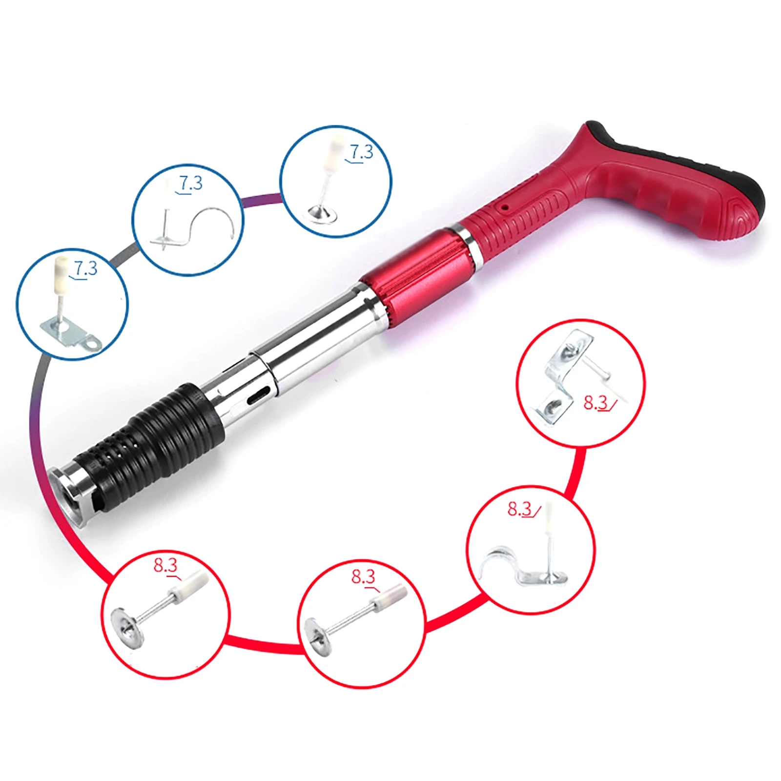 7.3 mm Clous Ronds en Acier 200 pièces, L'outil Parfait pour Mini Pistolet  à Clous