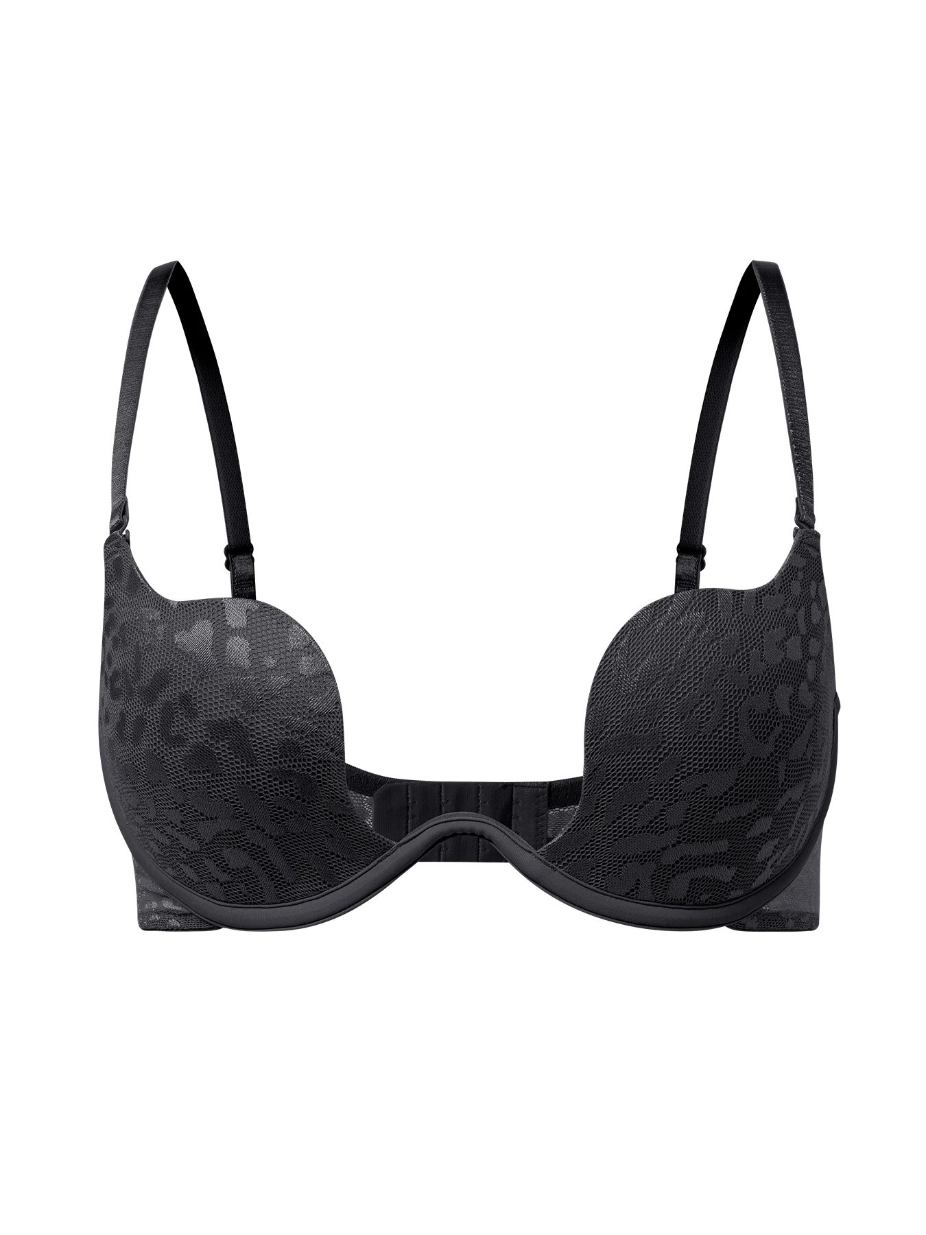 Solid Underwire Bra push up Lingerie comfort padded bra lift up thick cup lace bralette