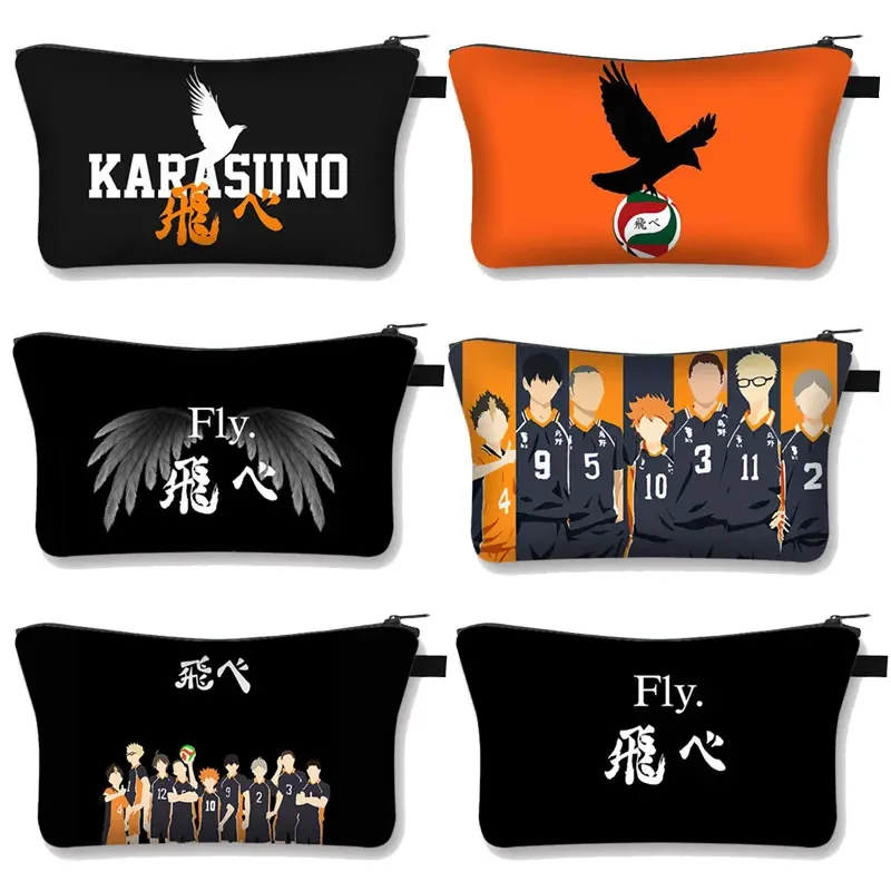 

Anime Haikyuu MSBY Print Cosmetic Case Haikyuu!! Shoyo Volleyball Makeup Storage Pouch Oya Oya Oya Beauty Bag Wash Bag Gift