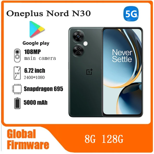 Oneplus Nord N30 5G 8G 128G SmartPhone CPU Qualcomm Snapdragon 695 capacité de la batterie 5000mAh 108MP caméra plein écran téléphone utilisé 1