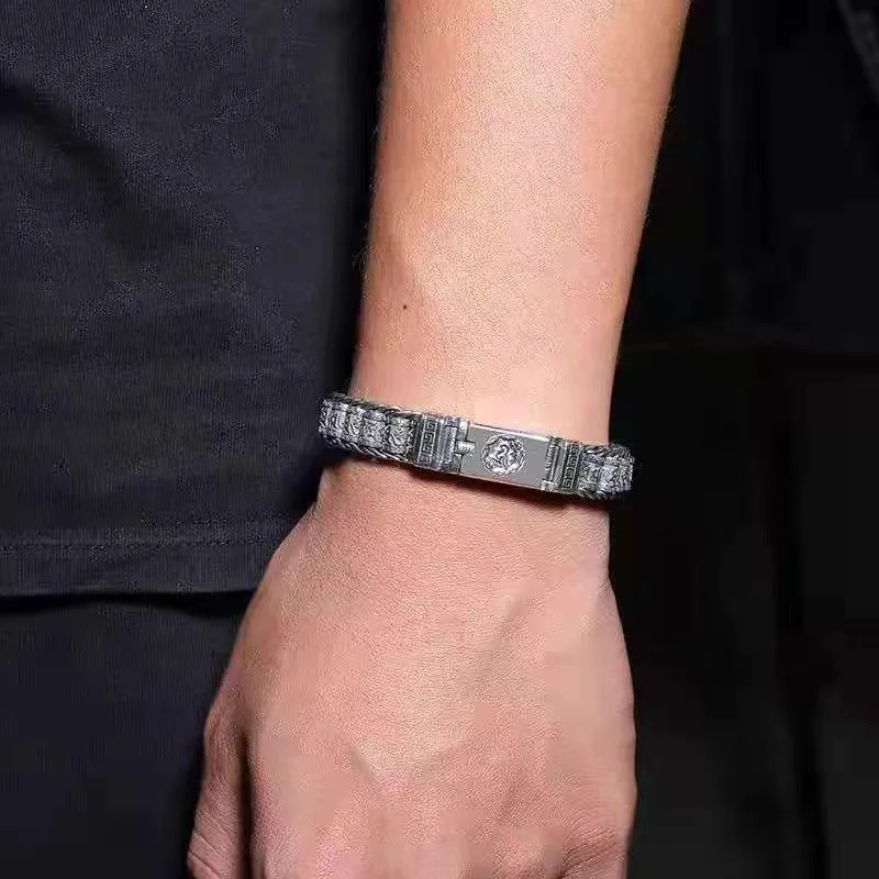925 Sterling Silver Bracelet Vintage Men Bracelet for Man Women Fashion Simple Engagement Wedding Jewelry Gifts High Quality - 2