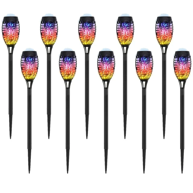 Solar Flickering Flame Torch Lights - Waterproof Garden & Outdoor Decor Lamps
