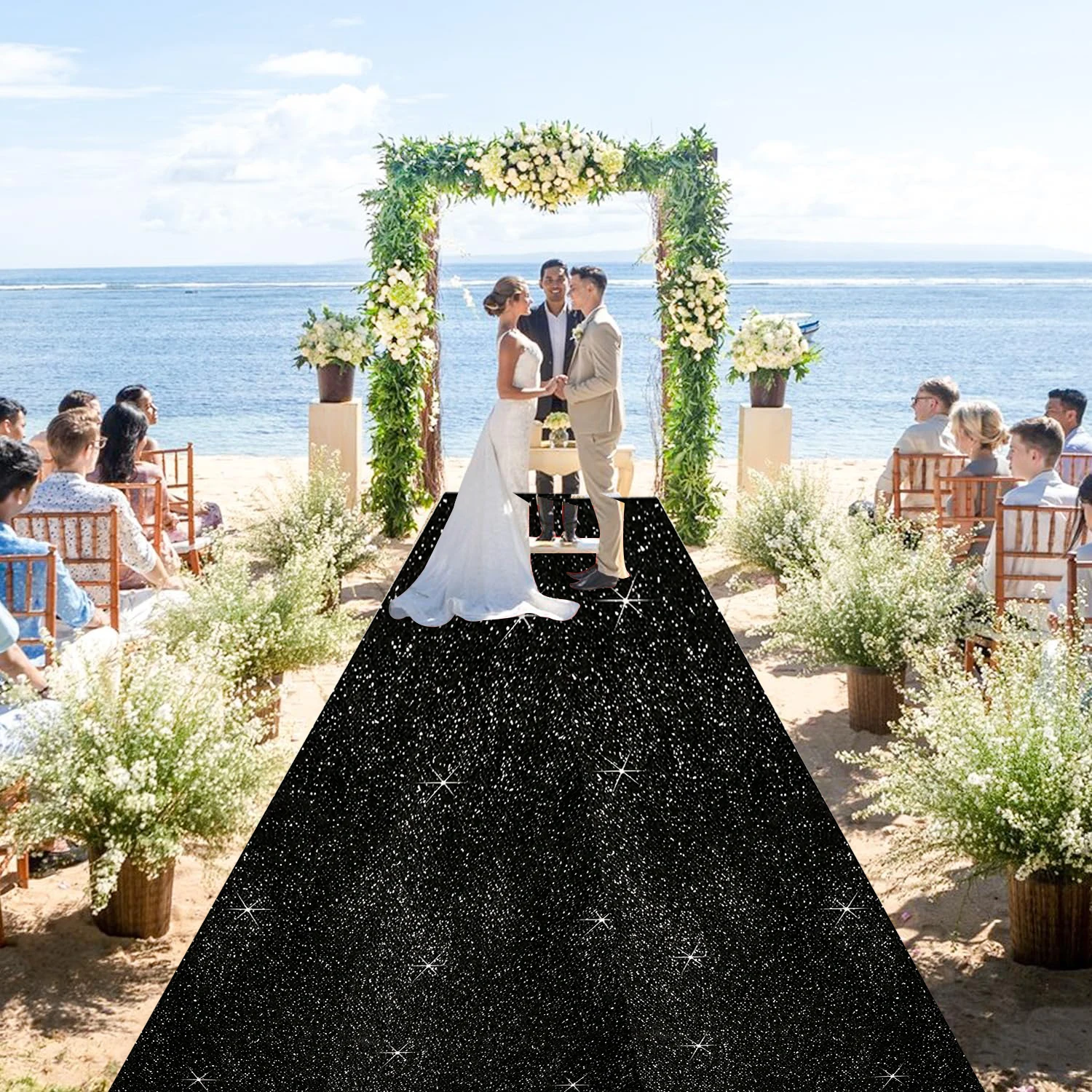 Wedding & Event Aisle Runner Non-Slip Washable Carpet Indoor & Outdoor Ceremonies Holiday Celebratio