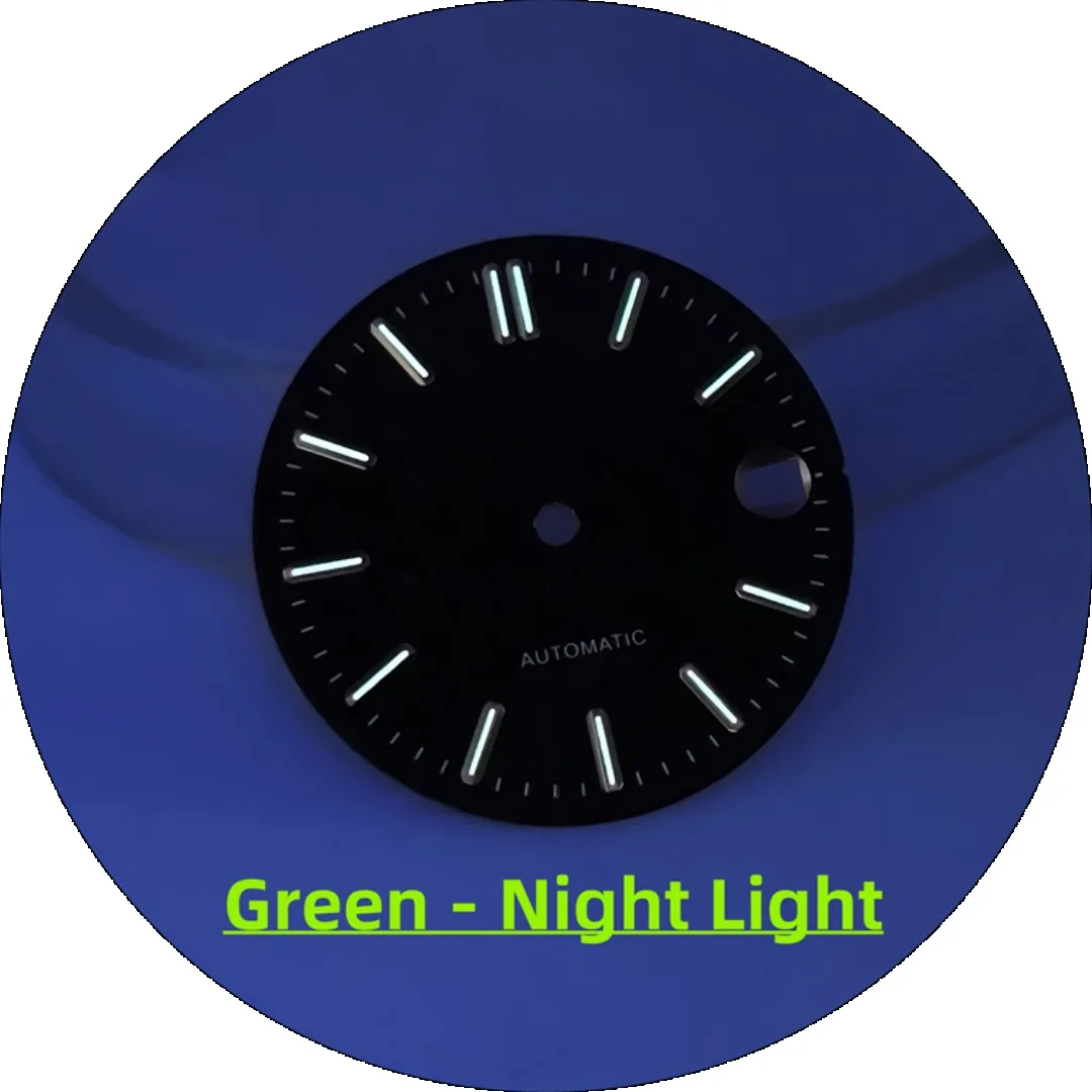 28.5mm NH35 Watch Dial Honeycomb Textured Surface Green Luminous Watch Face Accessories for NH35 Movement watch face accessories watch dial accessories