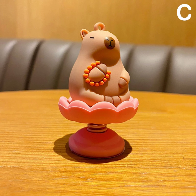 Capybara Spring Shaking Head Dashboard Figurine Ornament for Car Interior Decoration
