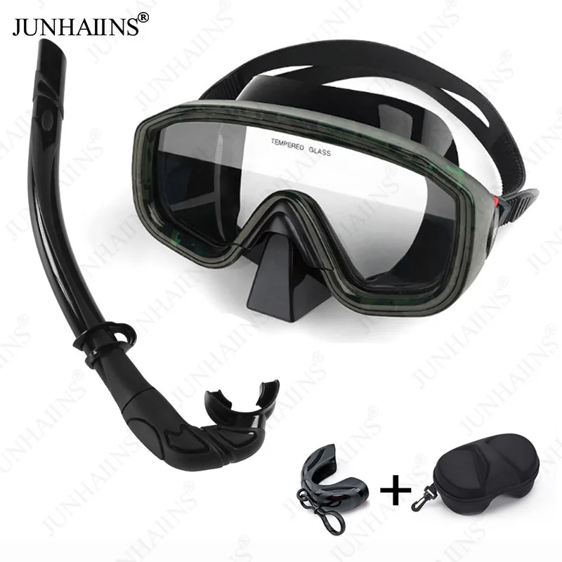 Scuba Diving Goggles Breathing Tube Waterproof Anti-fog Tempered Glass Snorkeling Set for Adult Underwater Kids swimming goggles snorkeling diving mask diving mask diving goggles snorkel set