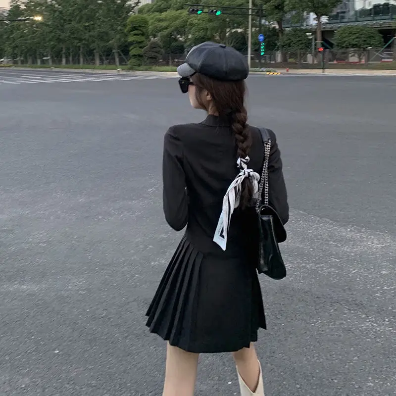 Korean Fashion Blazer Dress | Korean Black Dress Jackets