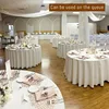 10 Pack White Round Tablecloths, 120 Inch Stain Resistant and Wrinkle Polyester Fabric Washable Table Clothes Cover 3