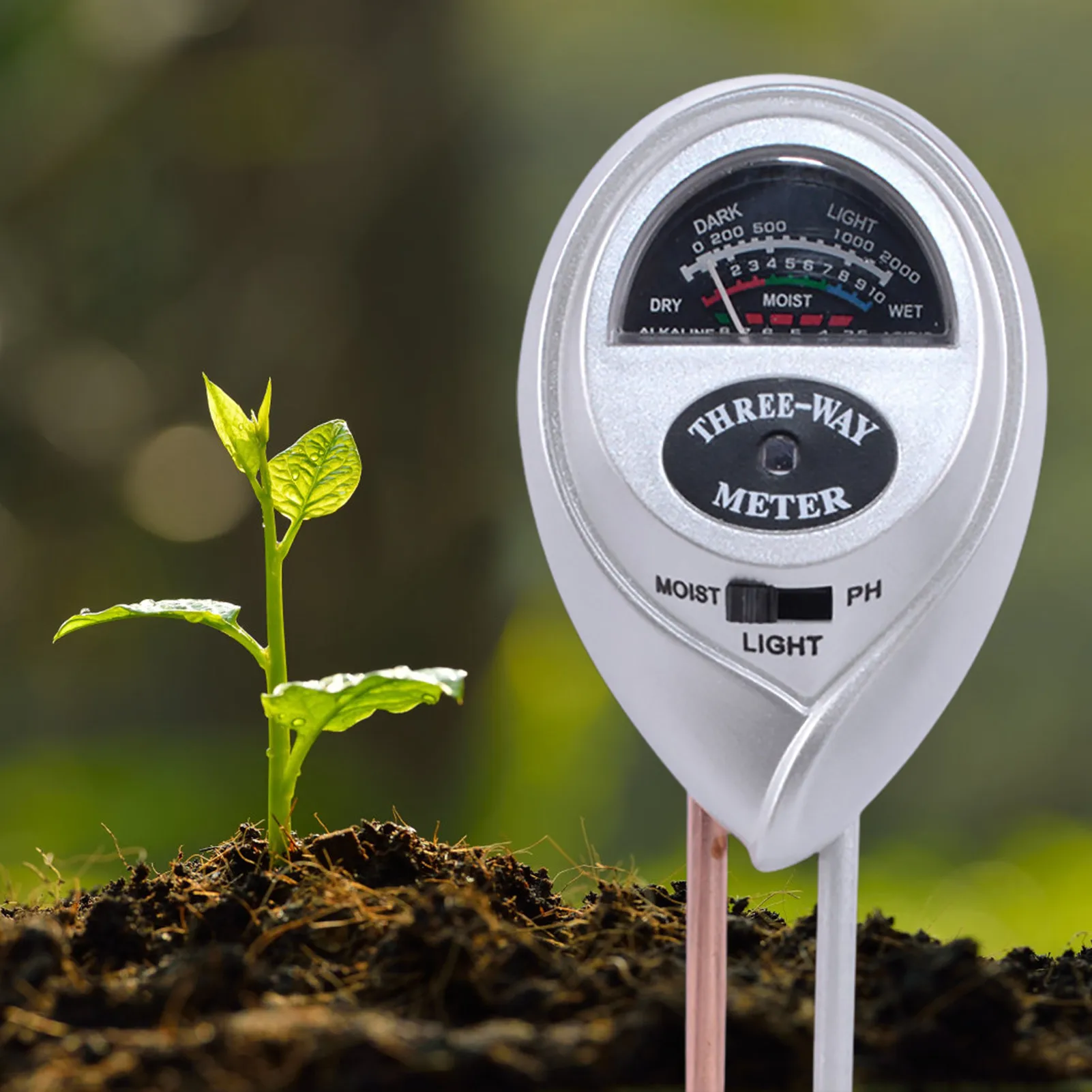 3 in 1 Soil Humidity Tester PH Moisture Light Test Meter for Garden Plant 