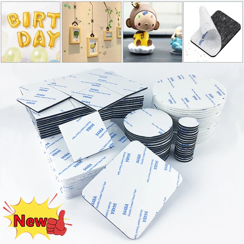 100pcs Super Strong Foam Double Sided Tape New Self Adhesive EVA Sticky  Sticker Installation Fixing wall Pad Acrylic Foam Tape - AliExpress