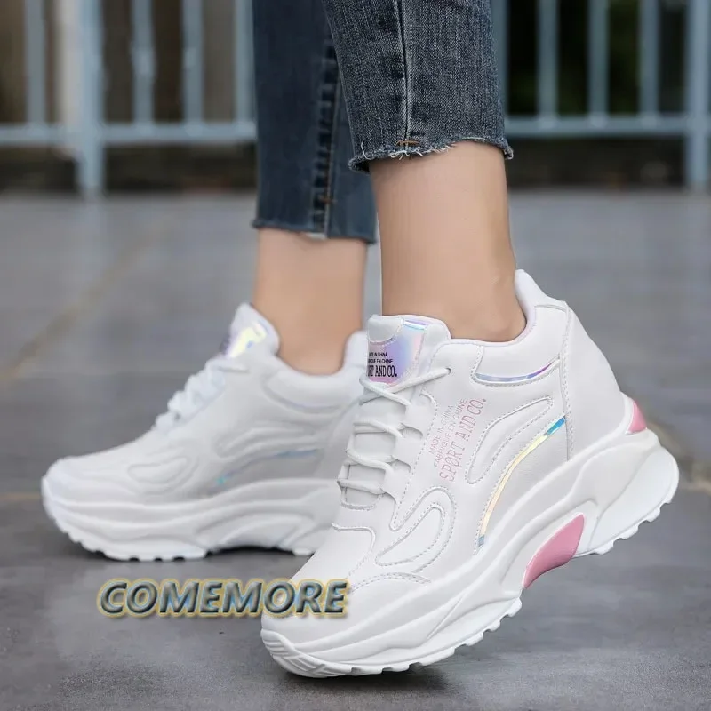 Woman Fashion Platform Sneakers Wedge Shoes for Women Height