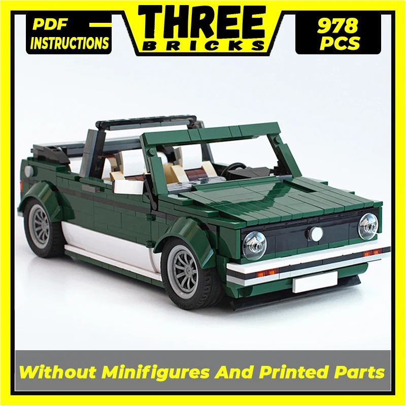 

Moc Building Blocks Car Series Model Golf MK1 10242 Technical Bricks DIY Assembly Construction Toys For Childr Holiday Gifts