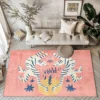 Pink Tiger Area Rug Animal Theme For Bedroom Fashion Decorative Rug Living Room Large Anti-slip Carpet for Corridor Bedroom Mat 1