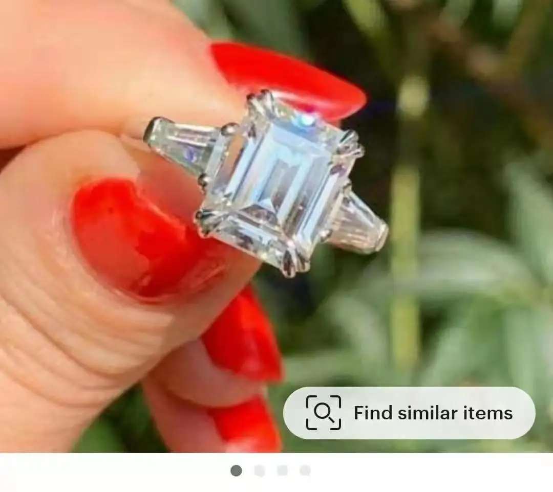 

Holycome Moissanite Jewelry 925 Sterling Silver Ring 6x8mm Brilliant Cut Emerald Cut Ring DEF VVS1 Reddit Hot