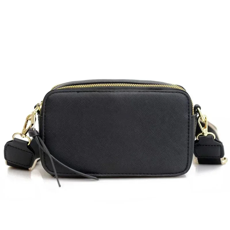 

BAG417M49-M58 Luxury Brand Designer New Fashion Women Camera Bag Double Zipper Wide Shoulder Strap Messenger Ladies Bag