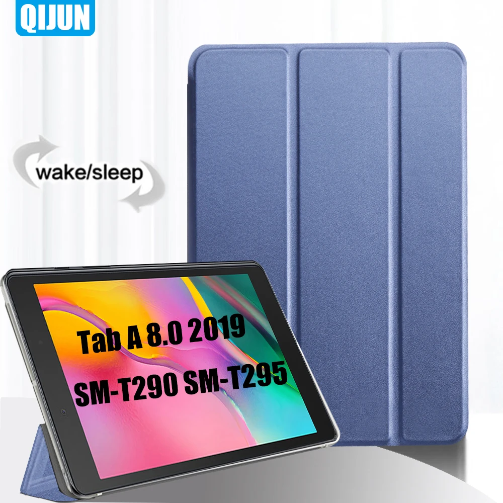 

Tablet case for Samsung Galaxy SM-T290 SM-T295 Smart sleep wake up Tri-fold Full Protective flip cover stand for Tab A 8.0 2019