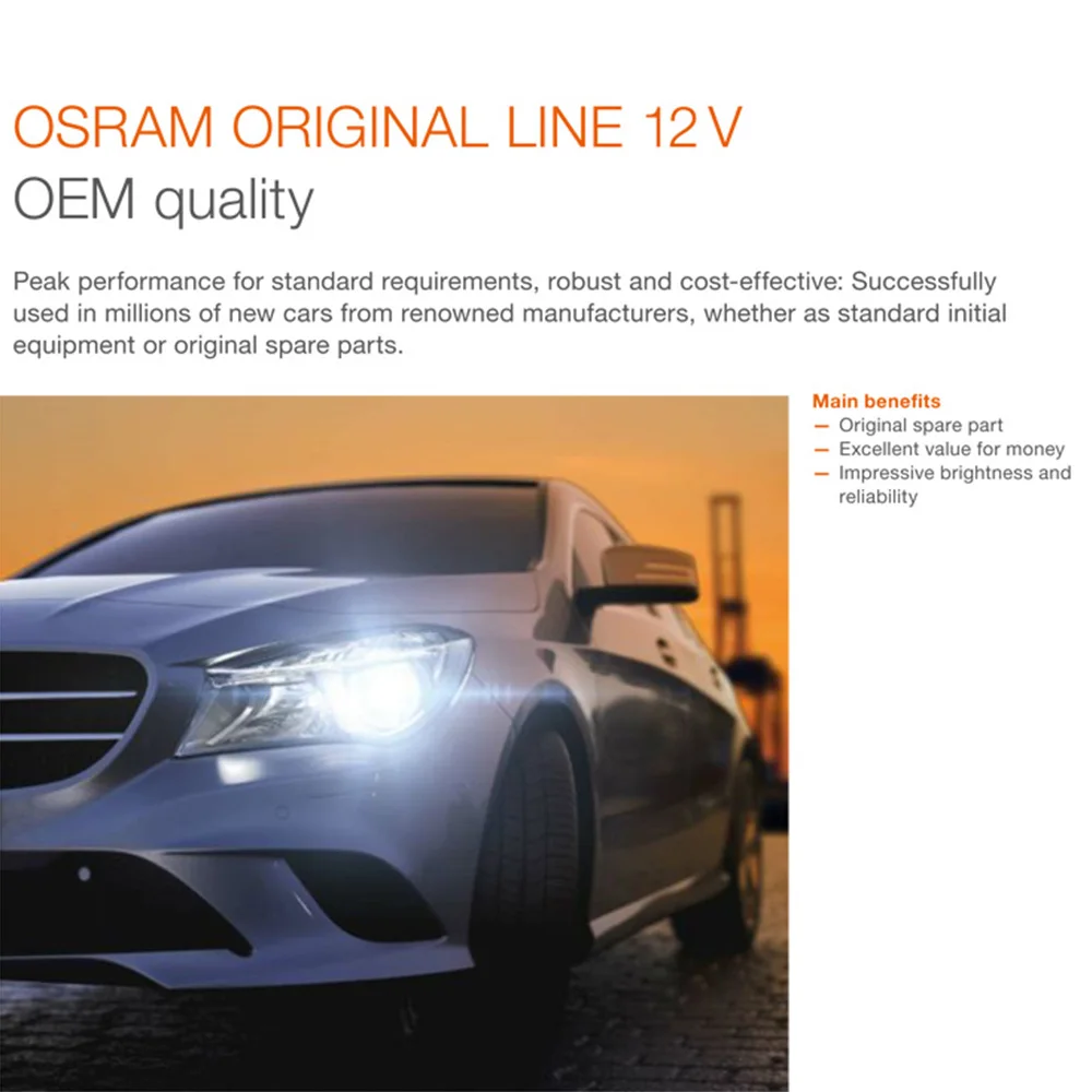Halogen Fog Light Car Bulb Osram 64212 H8 12V 35W PGJ19-1 German-made 3200K Standard Headlight Bulb halogen headlight bulb