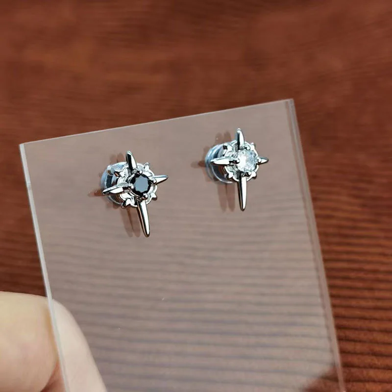 Ear clip 1 pair north star magnet for men women without ear holes