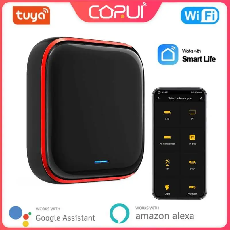 

CORUI Tuya WiFi Smart IR Remote Control Smart Universal Infrared For TV DVD AUD AC Smart Life APP Control Alexa Google Home