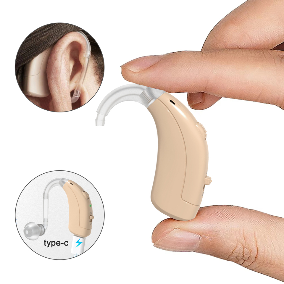 2025 New rechargeable digita Hearing aids powerful Mini hearing aid for deafness elderly Moderate to Severe Loss Sound Amplifier