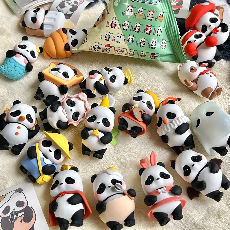  52toys 팬더롤 팻 베이비 미니멀 다용도 시리즈 랜덤박스 미니 귀여운 그레인 트렌디 플레이 걸 생일 데스크탑 선물