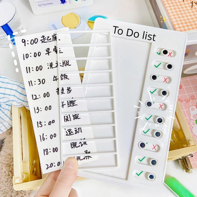 Effective To Do List Planner Daily Memo Board Adjustable Check List Board Plastic My Chore Chart Kid Self-discipline Card School new arrival notes memo plastic board high quality chore chart weekly planner reusable checklist my chores board