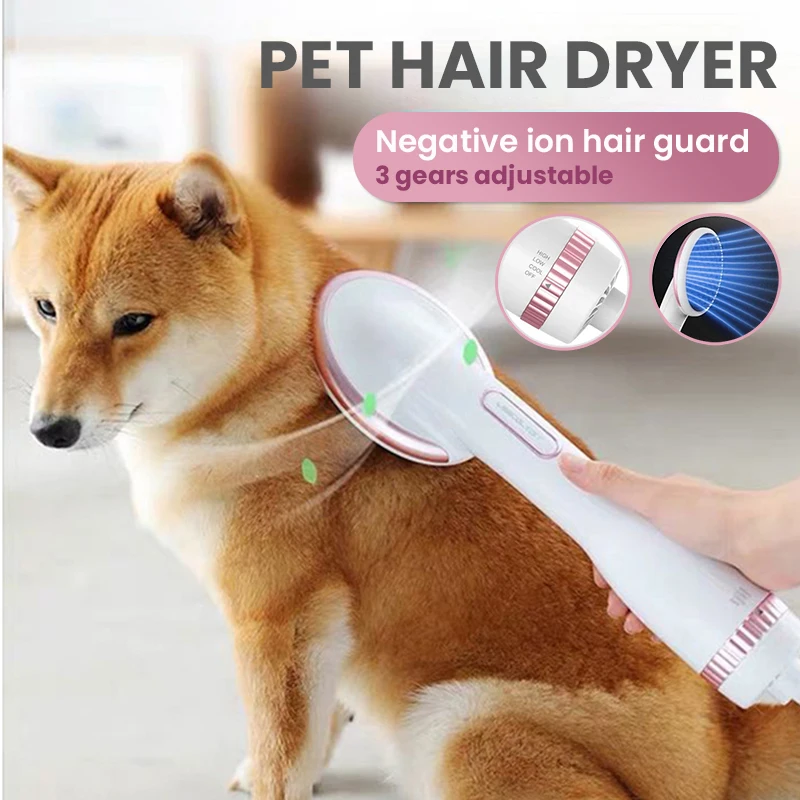 

Electric Dog Hair Dryer Negative ion 2 In 1 Pet Grooming Comb Dog Drying Brush Hair Comb Mute Not Hurt Hair Water Blower