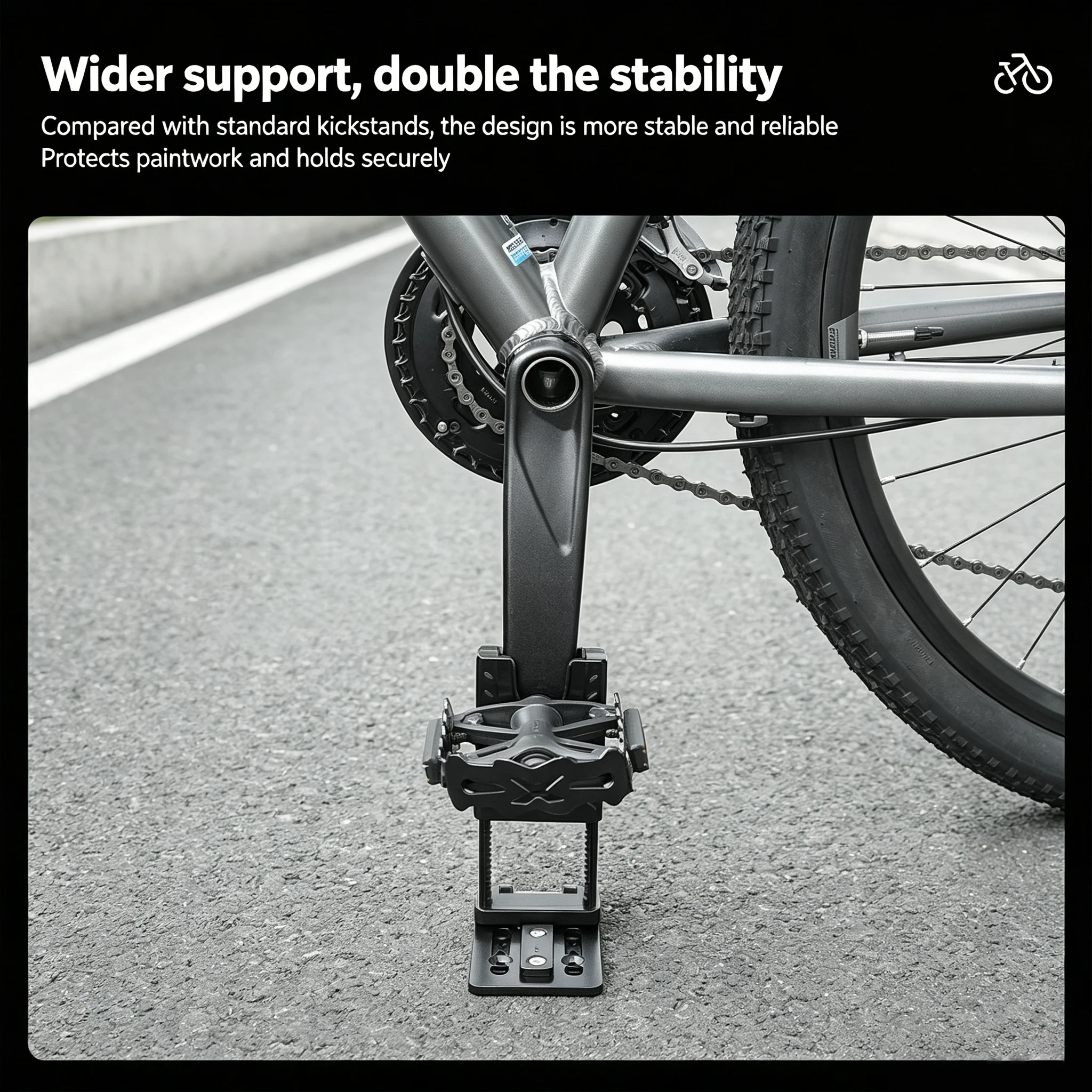 Adjustable Foldable Bicycle Kickstand and Support Holder