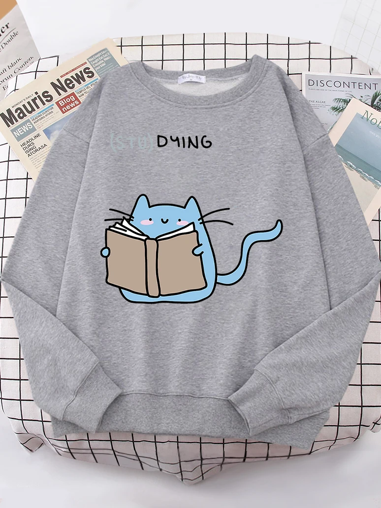 thumbnail image 1 of Sudadera con capucha para mujer, suéter de gran tamaño con estampado de gato, moda coreana, Kawaii, Animal, novedad de 2022, 1 of 5