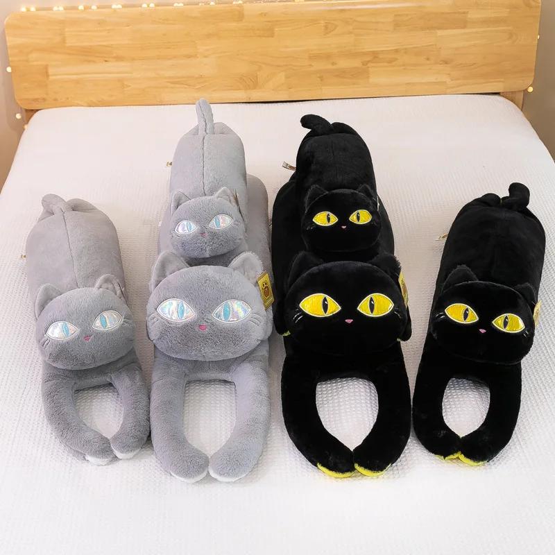 

70-110cm New Soft Camilla The Cat Plush Long Pillow Sofa Cushion Kawaii Plush Toy Stuffed Cartoon Animal Doll for Kids Baby Gift