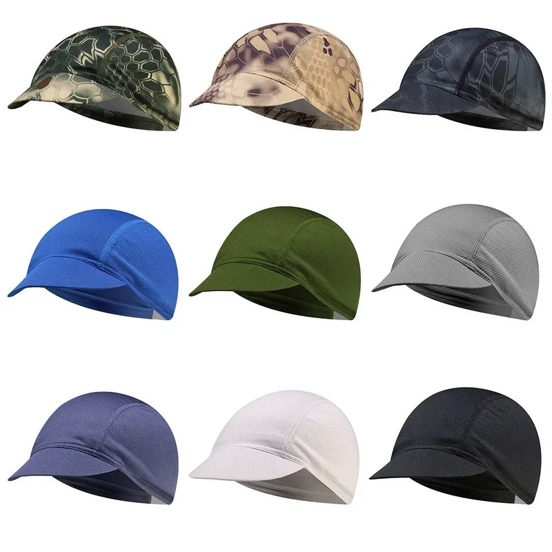 Cycling Caps Bicycle Hat With Visor UV Protection Sun Block Headwear For Men Women Road Bike Head Caps Helmet Liner