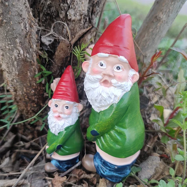 10 Cm -Es Imádnivaló Rajzfilm Öreg Férfi Fehér Szakállú - Gyanta Kézműves Szobor A Kertdekorációhoz - Image 4