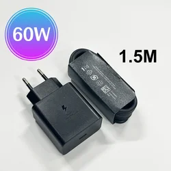 Samsung 60W Super Fast PD Type - C Charger - Black 60W EU 1.5M