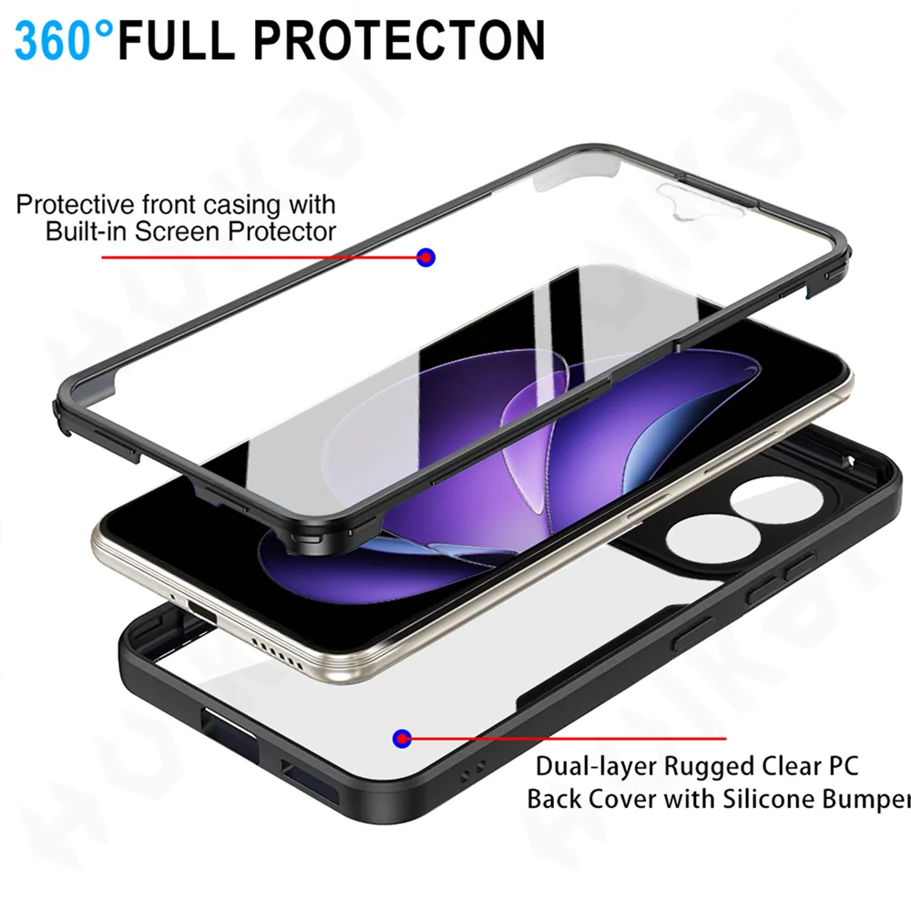 Shockproof Silicone 360° Protection Phone Case