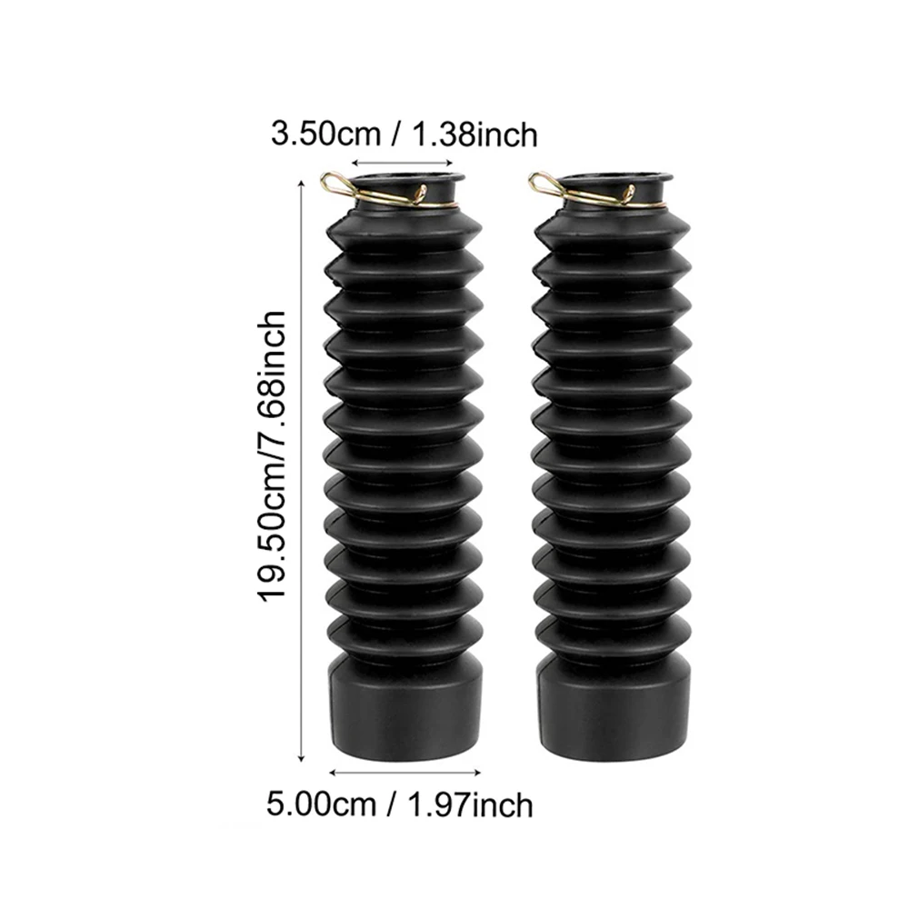 Motorcycle Dust Proof Sleeve Protector Damping Rubber 2Pcs Front Fork Shock Absorber Dust Cover Gaiters Gators Boots Universal