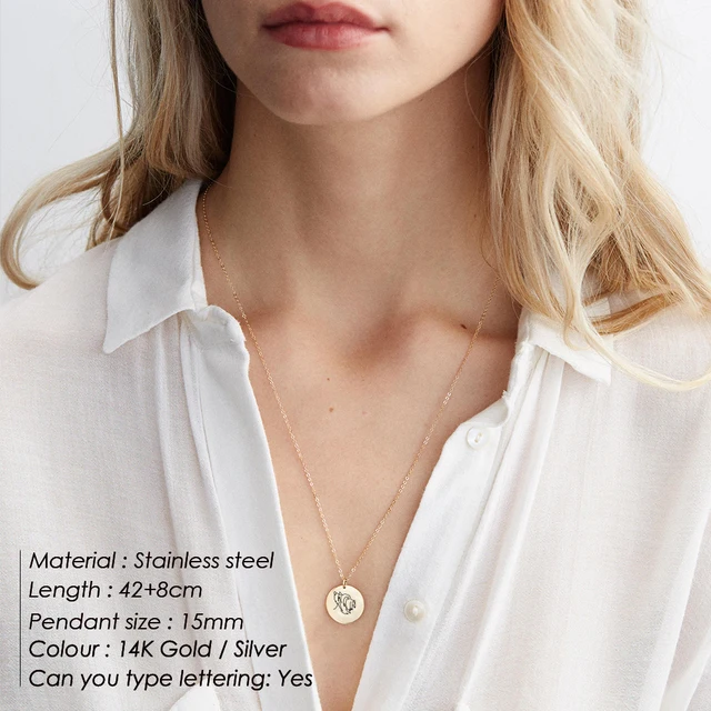 eManco Customize Your Own Cute Dog Fine Jewelry Men and Women Pendant Necklace Waterproof Jewelry Packaging Friend of Mankind 2