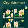 Building Blocks Orchid Flowers Bouquet Flower Blocks Bonsai Plant Model Bricks Romantic DIY Home Decoration Toy for Kids Gift 6