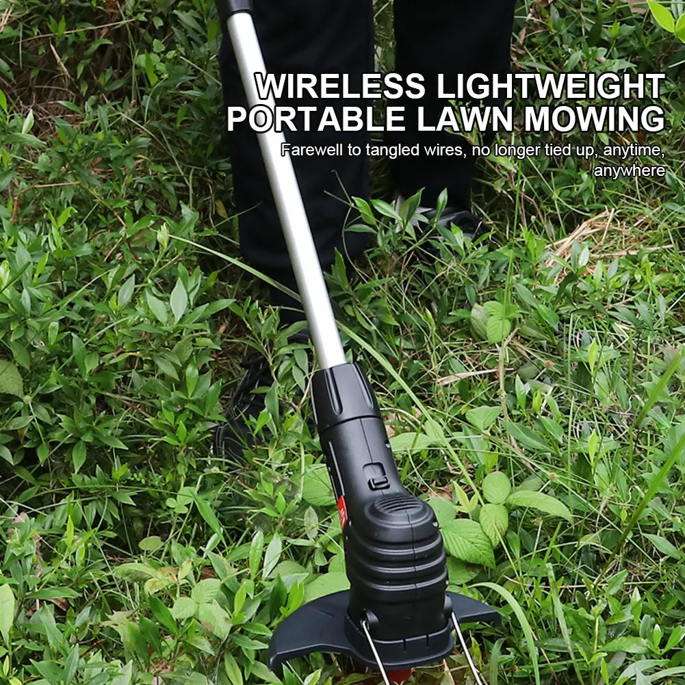 Cordless Electric Lawn Mower - USB Charging Li-ion Battery Grass Trimmer