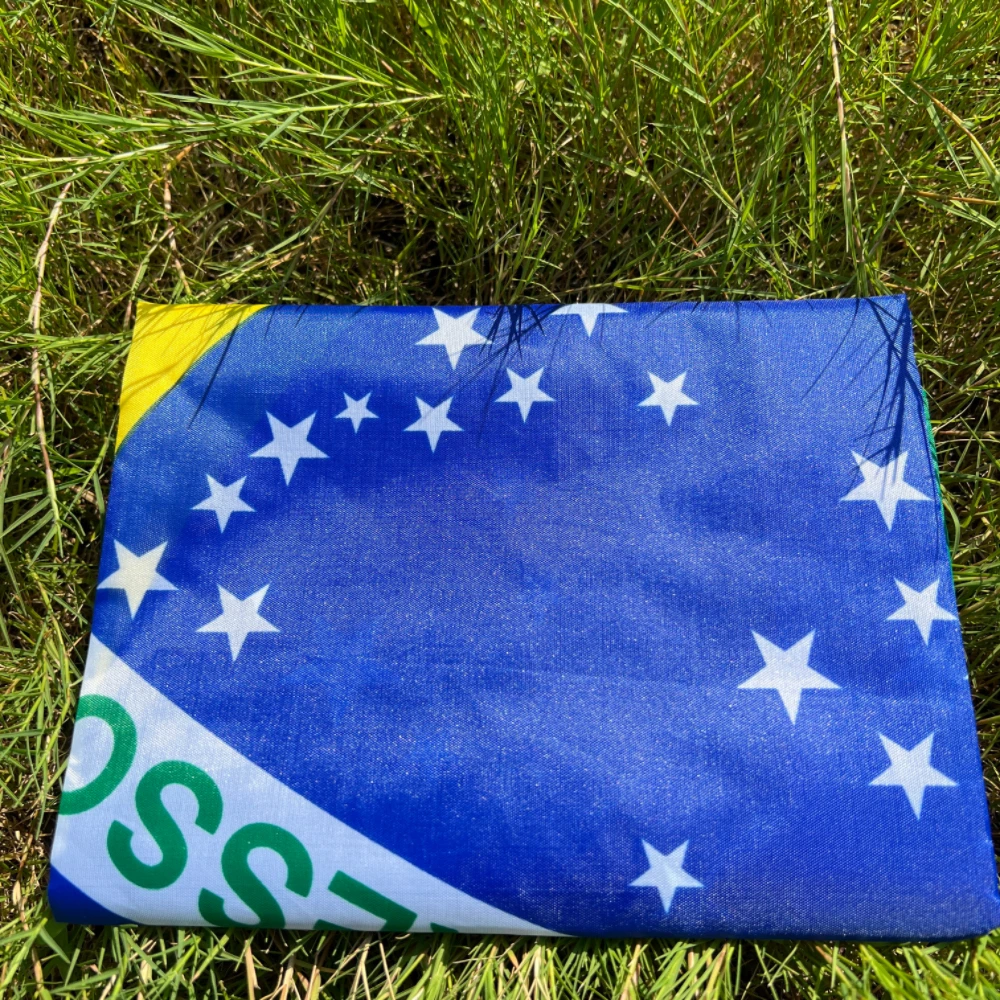 Brasilien-Flagge 90x150 Cm – Doppelseitig, Aus 150D Polyester, Mit Messingösen, Für Garten & Fahnenmast