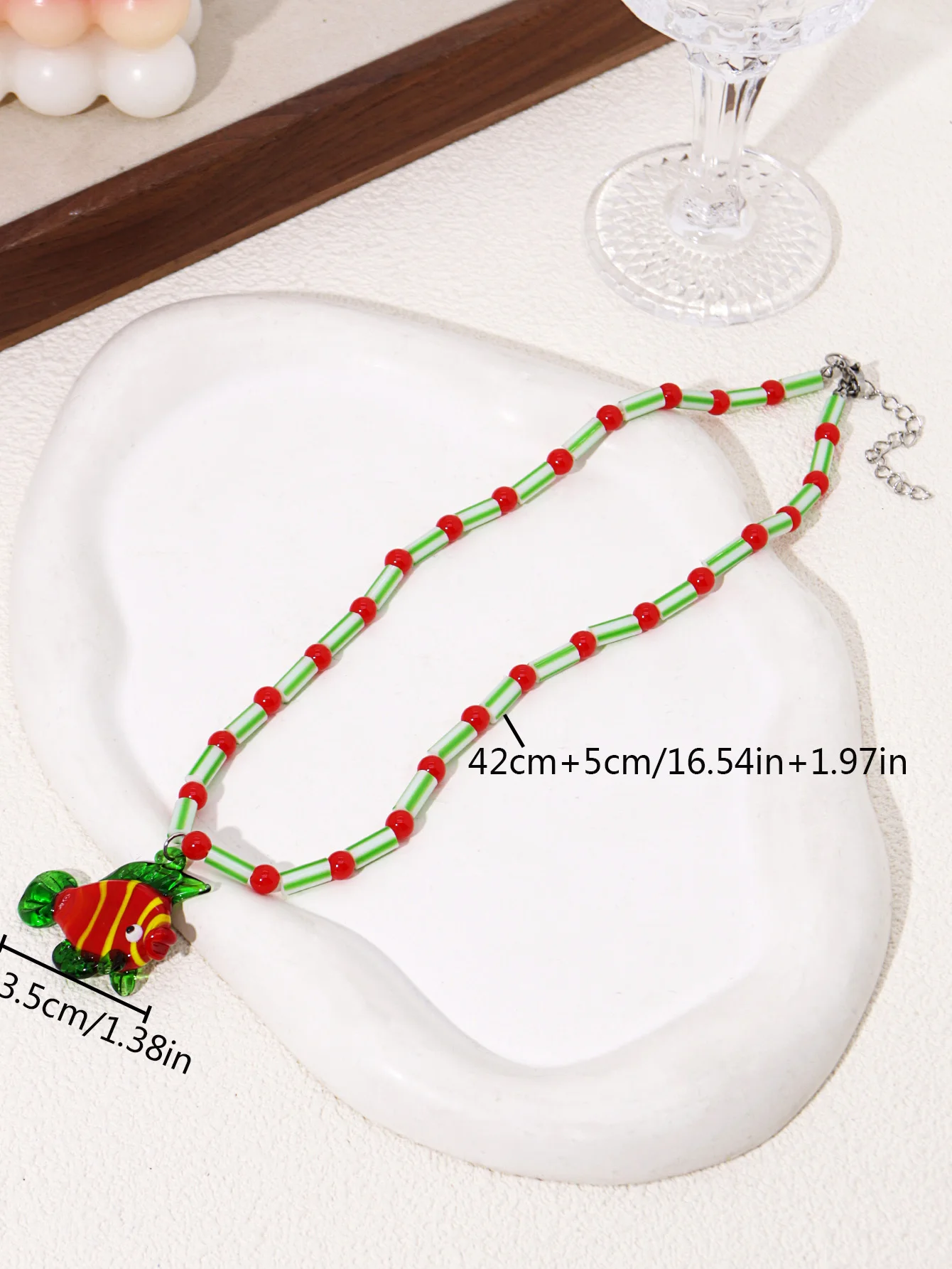 Creative Charm Fish seahorse Pendant Tropical Island Women's Necklace Holiday Party Accessories (Size and Color May Have Errors) - Image 4