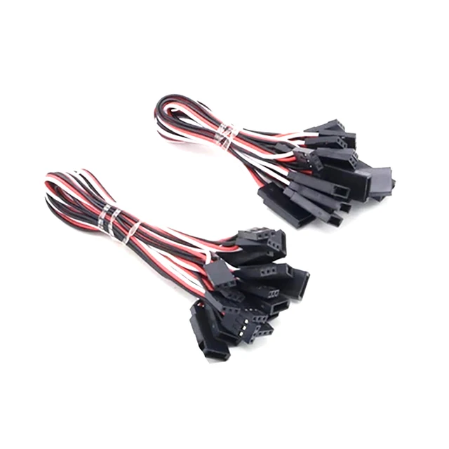 5/10Pcs 100mm 150mm 200mm 300mm 500mm Servo Lead Cable Extension Y extension cordfor RC Futaba JR Male to Female 15cm 30cm 50cm 5