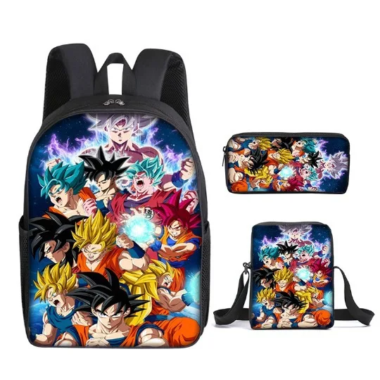 Dragon Ball GT Z Super Saiyan Goku Backpack School Bag for Kids