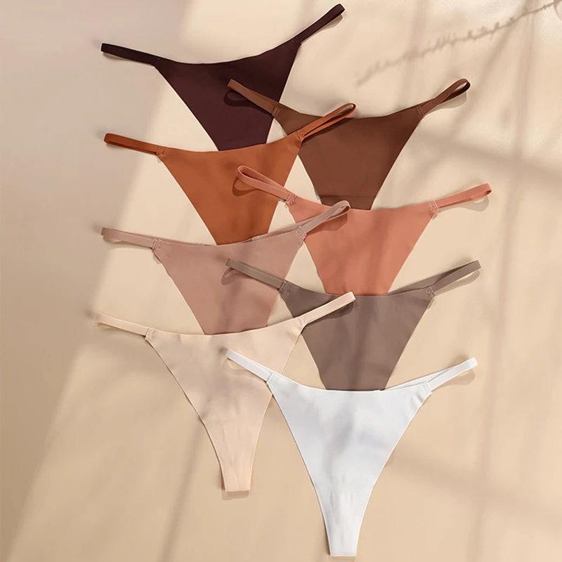 Faringoto Brand Low Rise G-Strings Lingerie Panties Solid Ice
