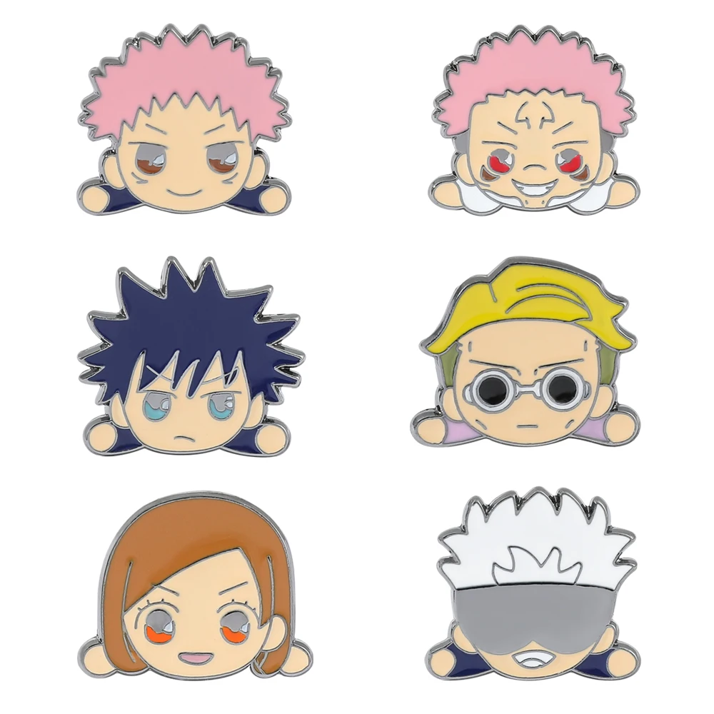 

Japan Anime Jujutsu Kaisen Metal Brooch Enamel Backpack Clothing Cute Pin Accessories Anime Fan Collection Jewelry